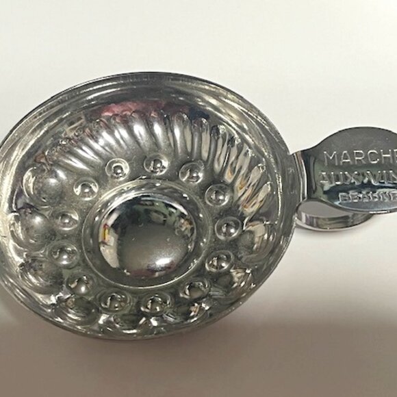 VTG Metal Wine Taster Cup Marché Aux Vins Beaune France 4"x3" - Picture 6 of 13